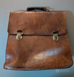 Borsa vintage in vero cuoio Michelangeli Orvieto