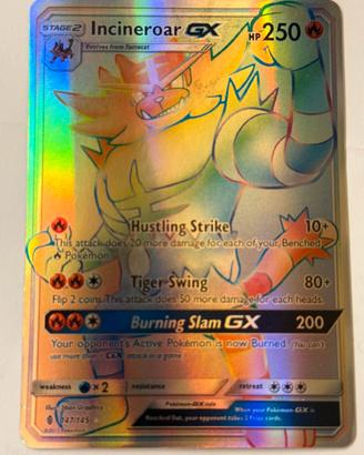 Carta Pokemon Incineroar GX 147/145 2017