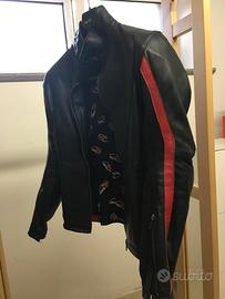 Giubbotto moto in vera pelle