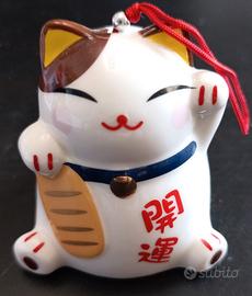 Statuetta in ceramica Maneki Neko Nuova 