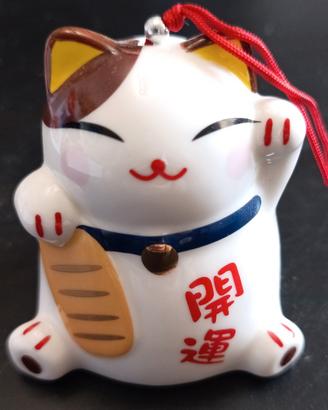 Statuetta in ceramica Maneki Neko Nuova 