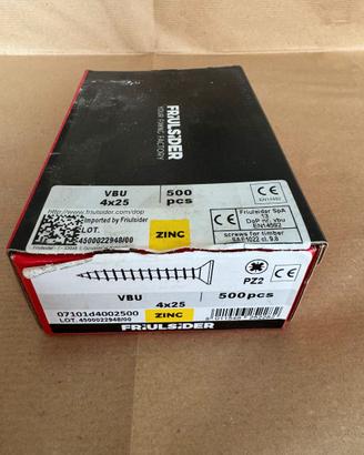 500 viti Friulsider VBU TPS Zincata gialla 4x25