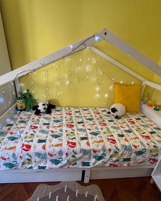 Letto a casetta con 2 cassetti estraibili