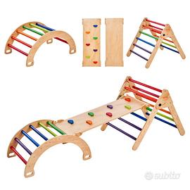 Triangolo di Pikler 5 in 1 Giochi da Arrampicata