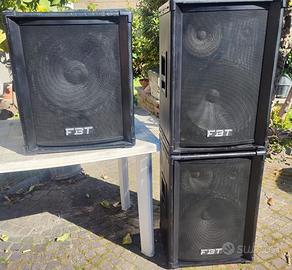 Sistema FBT amplificato 2 casse piu sub