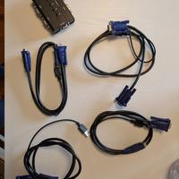KVM Switch, USB e VGA Commutatore con 4 Cavi
