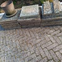 piastre da giardino usate 50x40 e 40x40 color rosa