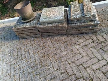 piastre da giardino usate 50x40 e 40x40 color rosa