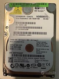 Hard Disk 2.5" Western Digital Scorpio 80GB SATA
