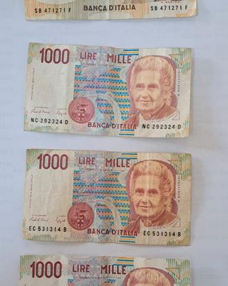 otto 1000 lire Montessori 2000 Marconi no FDS
