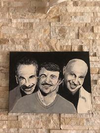 Quadro Dipinto a mano ''Aldo Giovanni e Giacomo''