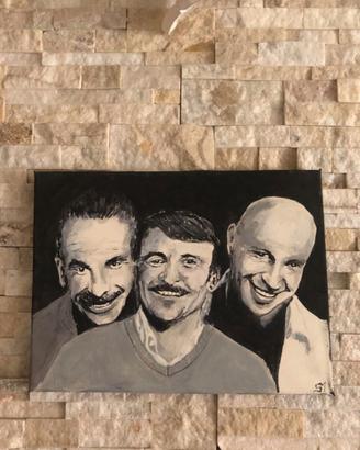 Quadro Dipinto a mano ''Aldo Giovanni e Giacomo''