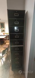 Schedario Industriale Vintage a Colonna – 10 Casse