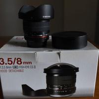 SAMYANG fish-eye 8 mm f/3.5 CS II per Nikon