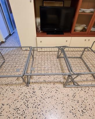 Letto singolo pieghevole 3 sezioni con materasso