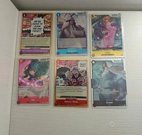 Lotto 6 carte One Piece TCG JP originali