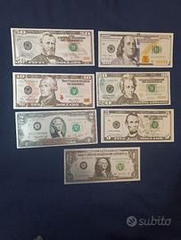 DOLLARI U.S.A. SERIE 7 PZ LAMINA ARGENTATA