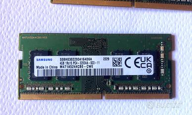 Ram 4Gb ddr4 Samsung 3200 mhz vari pezzi eccellent