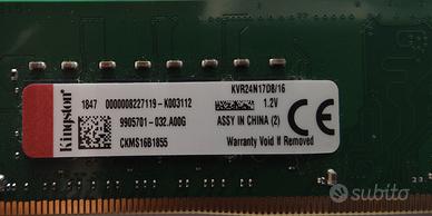 Kingston 16GB (1x16GB) DDR4 RAM KVR24N17D8/16