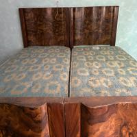 Letto matrim. In lamiera decorata divisibile