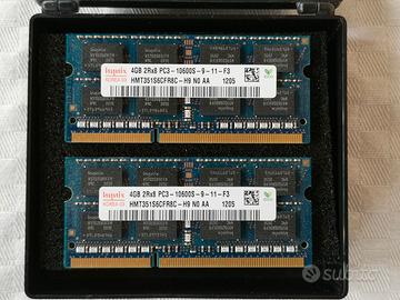 8Gb RAM DDR3 x PC portatili Hynix