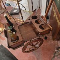 ANTICO CARRELLO BAR DESIGN PORTAVIVANDE ANNI 50 LE