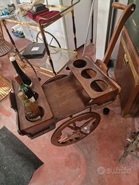 ANTICO CARRELLO BAR DESIGN PORTAVIVANDE ANNI 50 LE