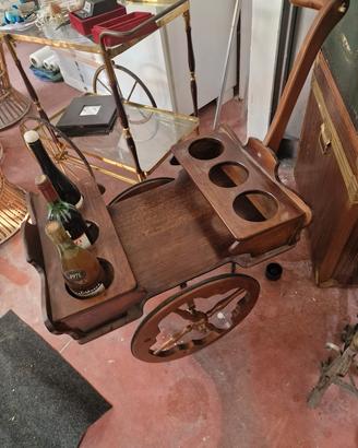 ANTICO CARRELLO BAR DESIGN PORTAVIVANDE ANNI 50 LE