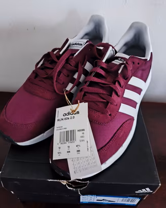 Adidas Run 60s, Bordeaux, tg.47 1/3, nuove
