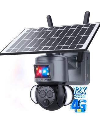 SHIWOJIA【12X Zoom 4G Telecamera con SIM, 