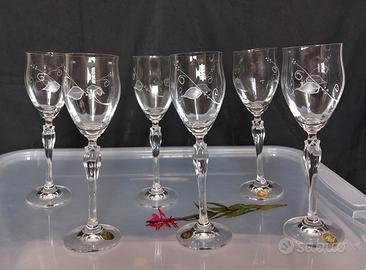 6 Calici per liquore in cristallo - Inn Crystal