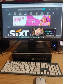 PC Desktop HP 800 Intel I5 Monitor 14 Pollici 8GB