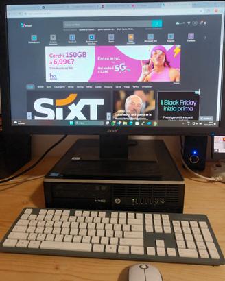 PC Desktop HP 800 Intel I5 Monitor 14 Pollici 8GB