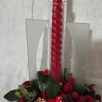 centrotavola natalizio con vaso