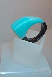 anello in legno Ebano e resina 