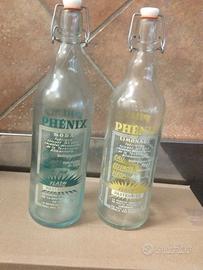 2 bottiglie vintage limonata Phenix anni 50