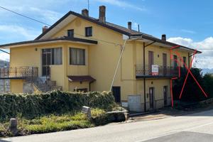 Bifamiliare fronte strada con giardino