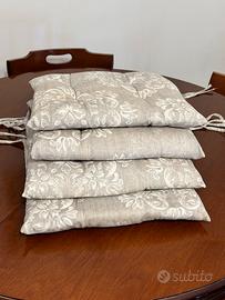 4 Cuscini per sedie shabby