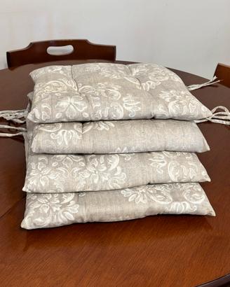 4 Cuscini per sedie shabby