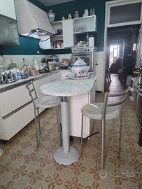 Penisola cucina Cesar con sgabelli Marmo 