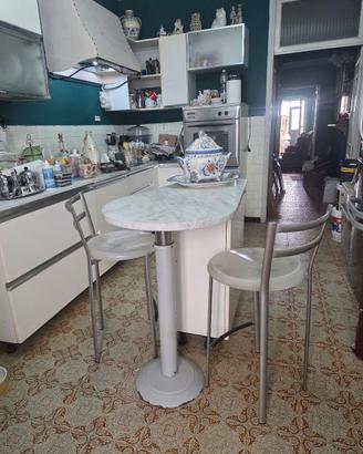Penisola cucina Cesar con sgabelli Marmo 