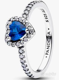Anello Pandora Timeless Cuore Blu Royal - Argento 