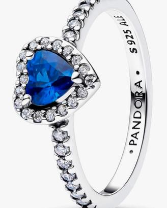 Anello Pandora Timeless Cuore Blu Royal - Argento 