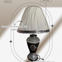 Lampada “Olimpo” Da Tavola In Tessuto e Ceramica