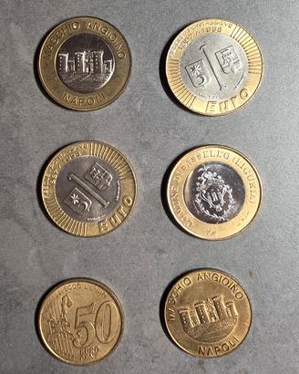 Lotto 6 gettoni souvenir "Ecco l'Euro"