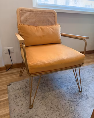 Poltrona ecrù in paglia di Vienna Maison du Monde
