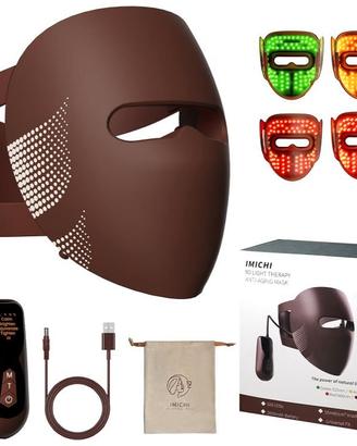 Maschere viso LED silicone terapia luce 4 colori