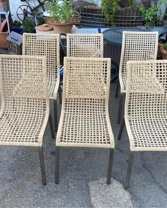 Sedie Ikea Nandor acciaio/paglia  25€ l'una