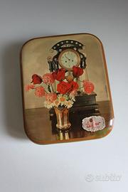 Scatole latta Orologio Rouge et Noire e Fiori Cara