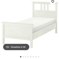 Letto singolo Ikea Hemnes con materasso. 